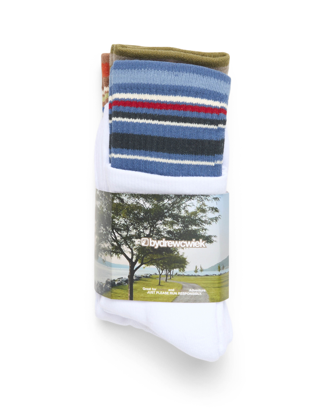Layered Striped Hiking Socks 3 Pack