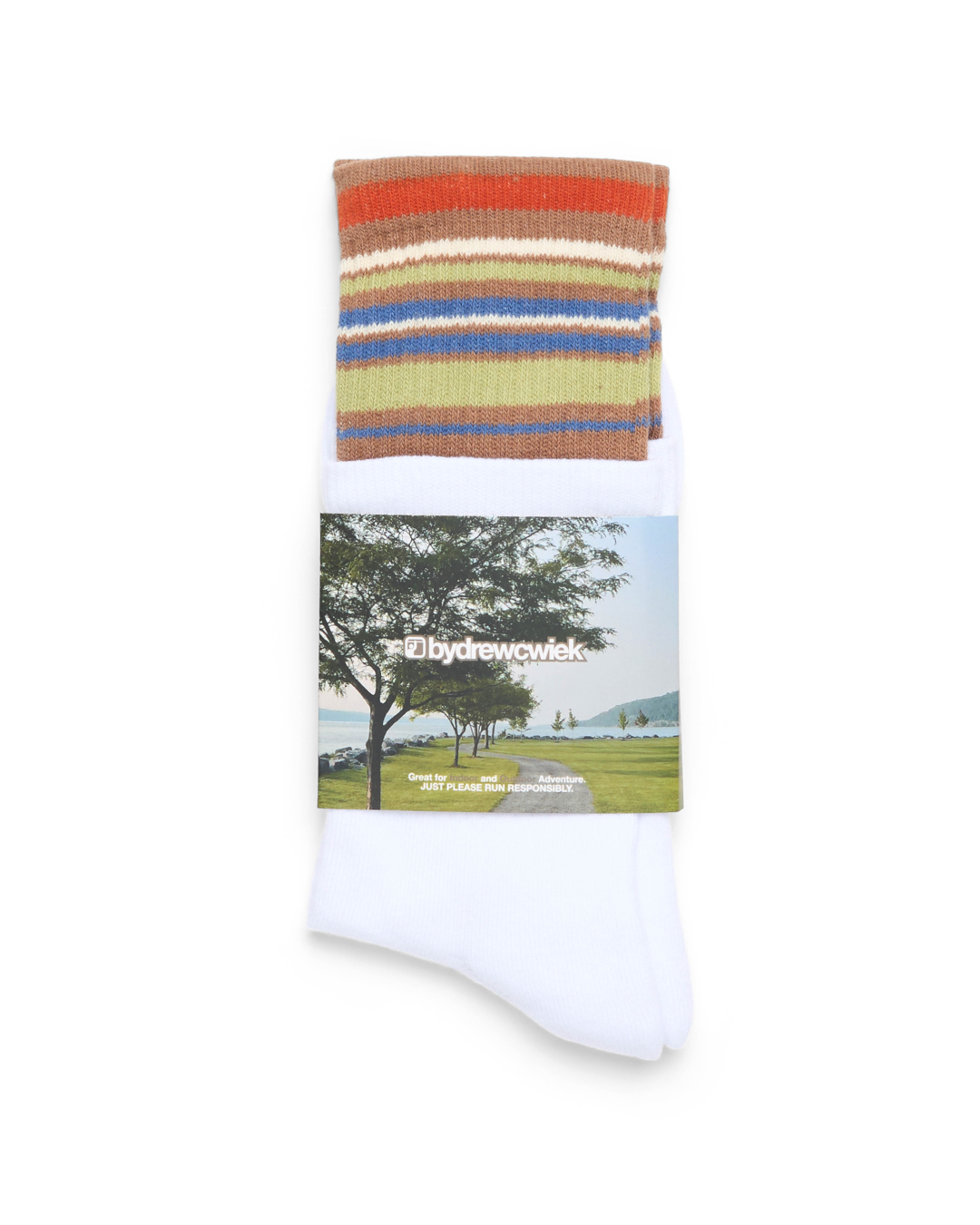 Layered Striped Hiking Socks