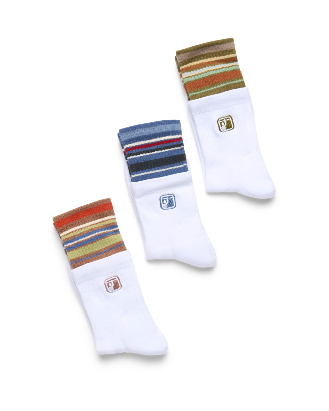 Layered Striped Hiking Socks 3 Pack